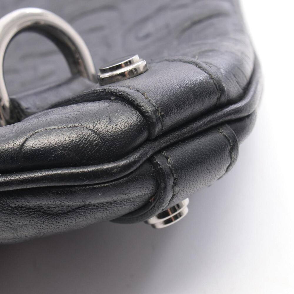 GUCCI Black Leather Horsebit Shoulder Bag - Picture 8 of 11